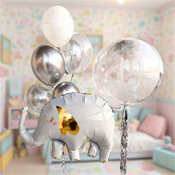 Фонтан из 9шаров+Слоник+Deco Babble №296а а296