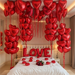 Летающие сердца набор гелиевых шаров Любовь + надпись LOVE №226а а226