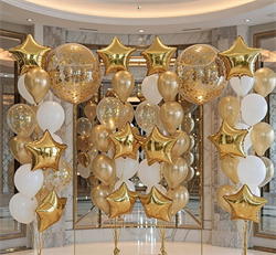 4 фонтана по 15 шаров+2 деко бабла №8 а68