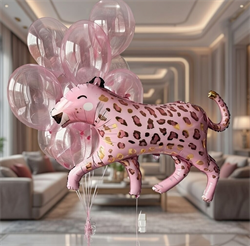 Фонтан из 10 воздушных шаров + Розовая Пантера №272а а272