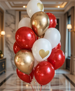 Облако из 15 воздушных шаров №28, для влюбленных (комплект) Н-рШдВл-28