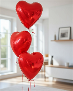 Набор шаров для влюбленных №21 Облако из 3 сердец 18’’(45см) (комплект) Н-рШдВл-21