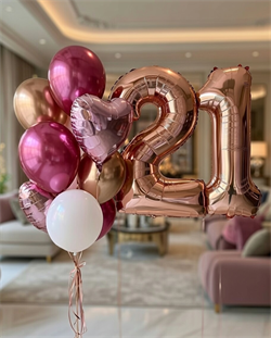Облако из 10 воздушных шаров + Цифра (2шт) №248а а248