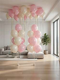 2 Фонтана из 10 воздушных шаров + шары под потолок 15шт  №649а а649