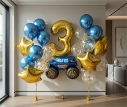 2 фонтана по 11 воздушных шаров + Джип + цифра №156а а156