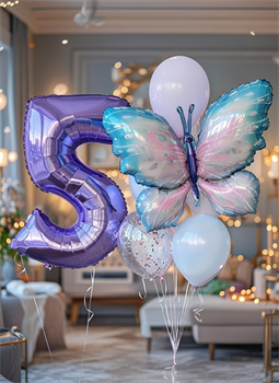 Облако из  10 воздушных шаров + Цифра №239а а239