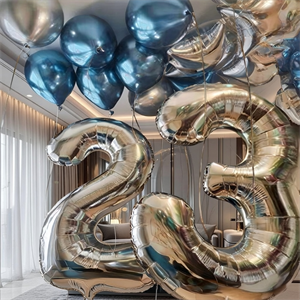 10 воздушных шаров под потолок + 2 Цифры №209а а209