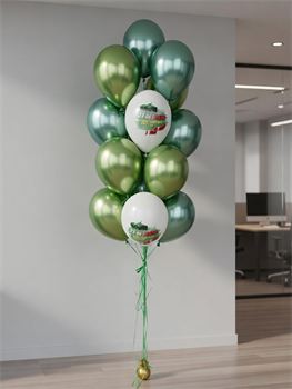 Фонтан из 17 воздушных шаров на 23 февраля №8 (комплект) НрШ23ф-8