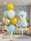 Фонтан из 10 воздушных шаров + Мишка №200а а200