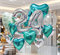 Набор из 12 воздушных Сердец + Цифра (2шт) + Шар Гигант с перьями №208а а208