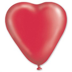 Шар фигурный Сердце 16" 44 см Красное прозр - фото 10467