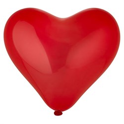 Шар 10" Сердце Красное, прозр - фото 10482