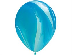 шар 14" Агат, Сине-голубой (Blue), матовый - фото 10498