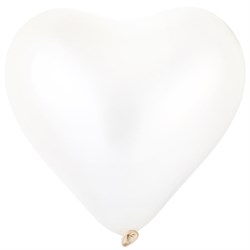 Шар фигурный 16"(44см) Сердце, Белое, матовый - фото 10512