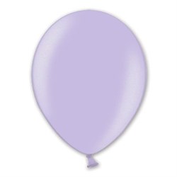 Шар 14" Сиреневый (Lavender) блестящий наполнен гелием и обработан Hi-Float'ом - фото 10575