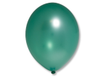 Шар 14" Зеленый (Green) блестящий наполнен гелием и обработан Hi-Float'ом - фото 10583