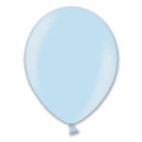 Шар 14" Голубой (Light Blue) блестящий наполнен гелием и обработан Hi-Float'ом - фото 10586