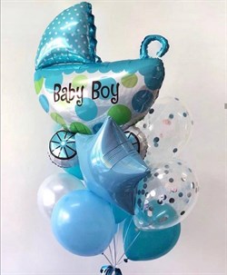 Набор шаров на рождение мальчика Облако из 9 шаров №12 (комплект) - фото 11509