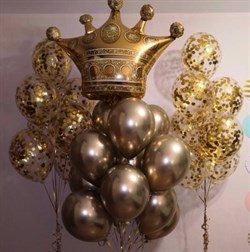 2 фонтана по 7 шаров + фонтан из 10 шаров с короной №7 - фото 11675