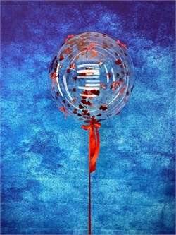 Шар Deco Bubble 45 см с украшениями в асс №327а а327 - фото 12443