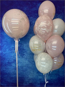 Фонтан из 10 шаров + Шар Deco Bubble 60 см стеклянный №350а а350 - фото 12565