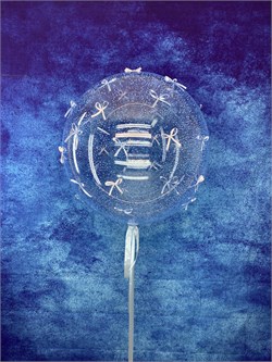 Шар Deco Bubble 45 см с украшениями в асс №374а а374 - фото 12671