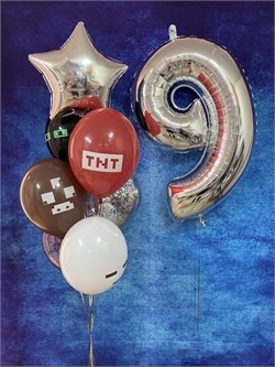 Фонтан из 7 шаров + цифра на грузе №474а а474 - фото 12996