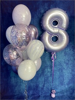 Набор из 10 воздушных шаров + Цифра №585а а585 - фото 13441