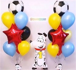 2 фонтана по 10 воздушных шаров + Цифра №166а а166т