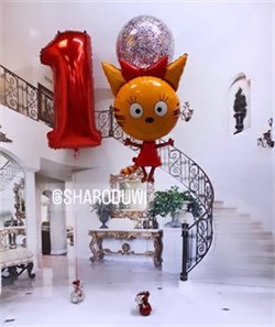 Шар Гигант с конф + Цифра + Карамелька №148а а148т