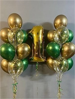 2 Фонтана по 10 воздушных шаров + Цифра №270ат а270т