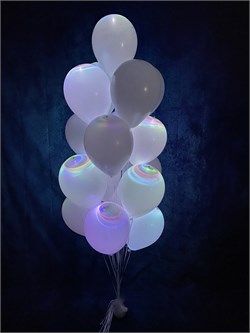 Фонтан из 20 воздушных светящихся шаров №606а а606