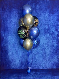 Фонтан из 10 воздушных шаров №609а а609