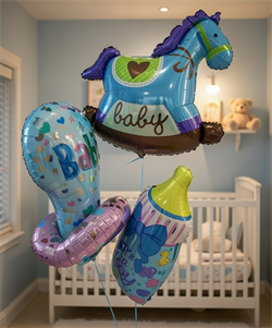 Набор шаров на рождение мальчика Облако из 3 шаров №5 (комплект) НшРожМал5