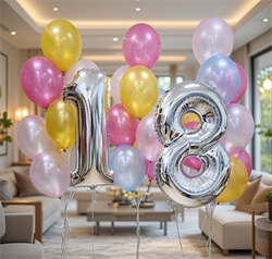 3 фонтана по 10шаров+две цифры на грузе №11 а72