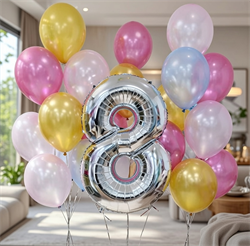 3 фонтана по 10шаров+цифра на грузе №12 а73