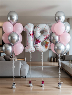 Два фонтана по 10 шаров +две цифры на грузе №5 а59