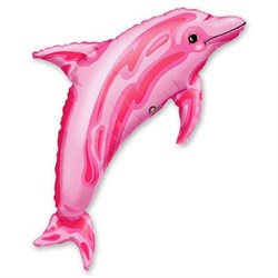 Шар фольга Фигура Дельфин розовый P30 (An) - фото 4559