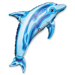 Шар фольга Фигура Дельфин синий P30 (An) - фото 4560