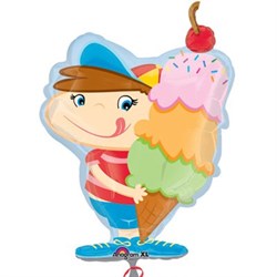 Шар фольга Фигура Мальчик с мороженым P35 (An) - фото 4603