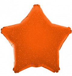 Шар фольга 18"/46см Звезда, Оранжевая гологр (К) - фото 5054