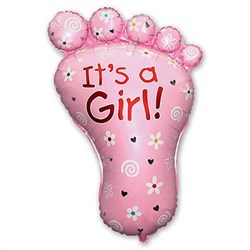 Шар фольга Фигура Стопа девочки розовая 11 (FM) - фото 6106
