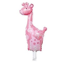 Шар фольга Фигура Жираф розовый (К) - фото 6207