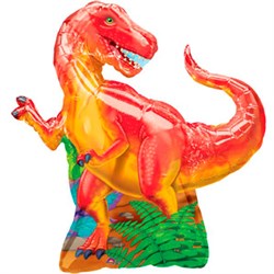 Шар фольга Фигура Динозавр красный P30 (An) - фото 6233