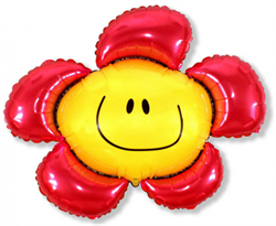 Шар фольга Фигура Цветок улыбка цветн лепестки 5 (QL) - фото 6278
