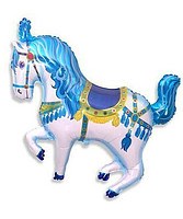 Шар фольга Фигура Лошадь цирковая голубая 11 (FM) - фото 6825