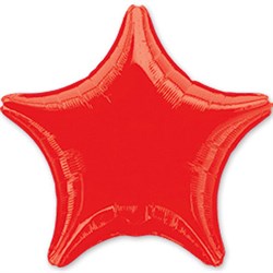 Шар фольга 19" ЗВЕЗДА Металлик Red (An) - фото 6994