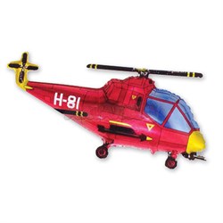 Шар фольга Фигура Вертолет красный 11 (FM) - фото 7024