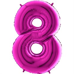 Шар фольга Фигура ЦИФРА 8 Pink 40" (Gr) - фото 7141
