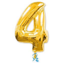 Шар фольга Фигура ЦИФРА 4 Gold (An) - фото 7701